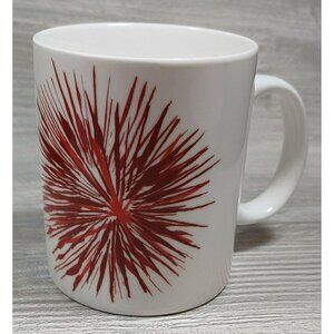 Starbucks 2014 White Red Starburst Fireworks Ceramic Coffee Mug Cup 12 Fl Oz